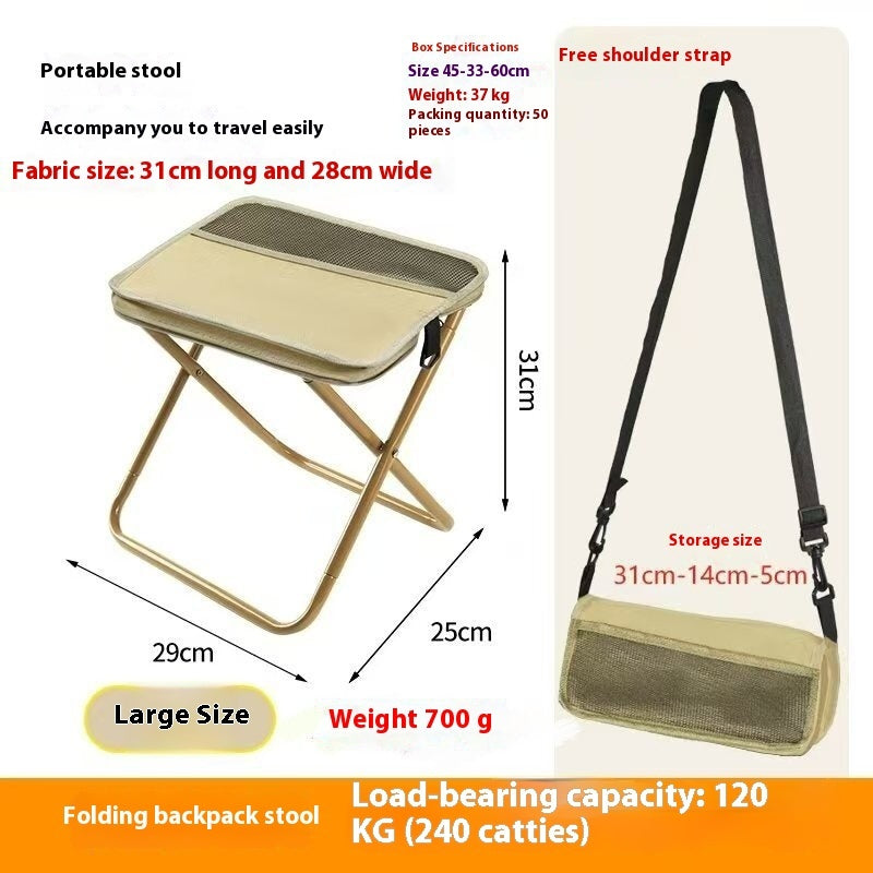 Outdoor Backpack Handbag Folding Chair Leisure Portable Pocket