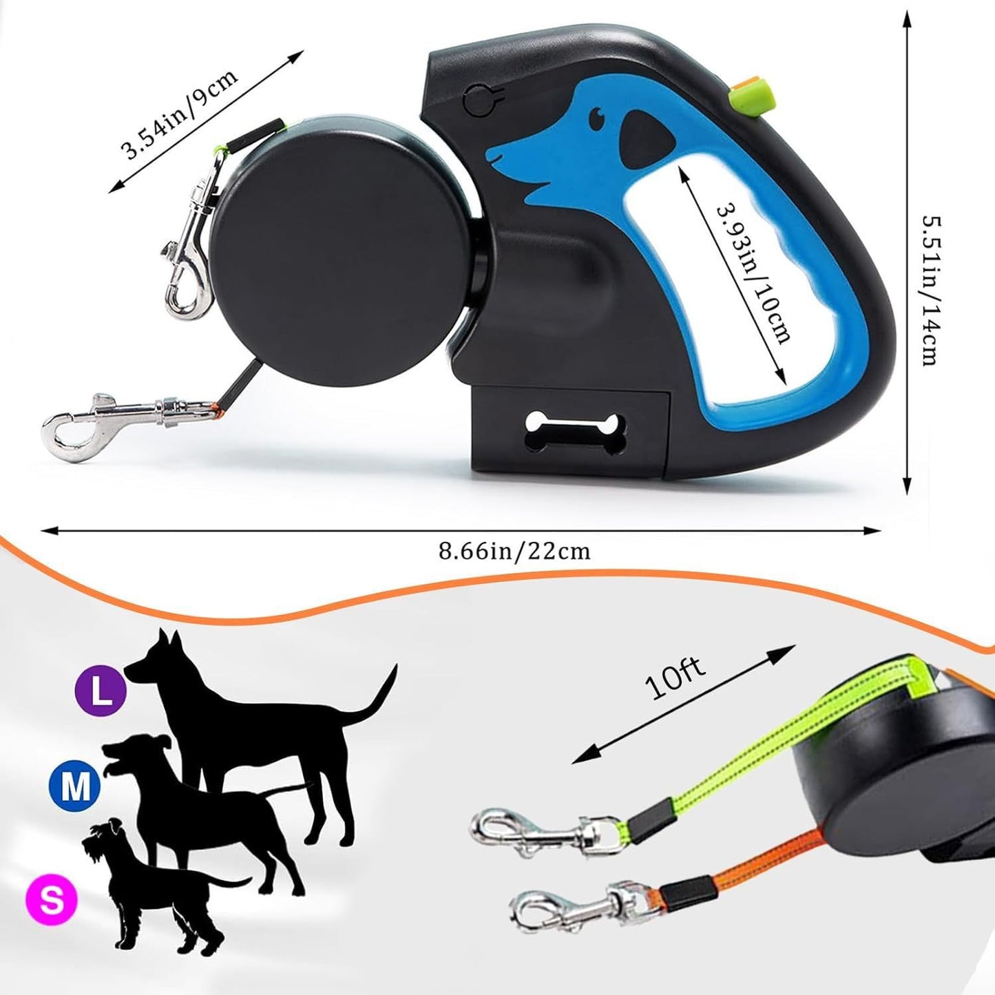 Walk Two Dogs Easily with Our Retractable Double Leash