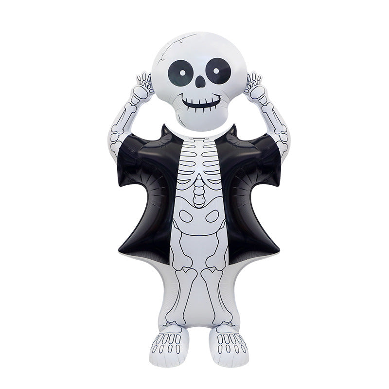 3D Pumpkin Skeleton Balloon