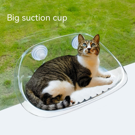 Elevated Cat Hammock for Window Views and Sunbathing