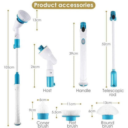 Powerful Rotating Electric Cleaning Brush for Easy Scrubbing
