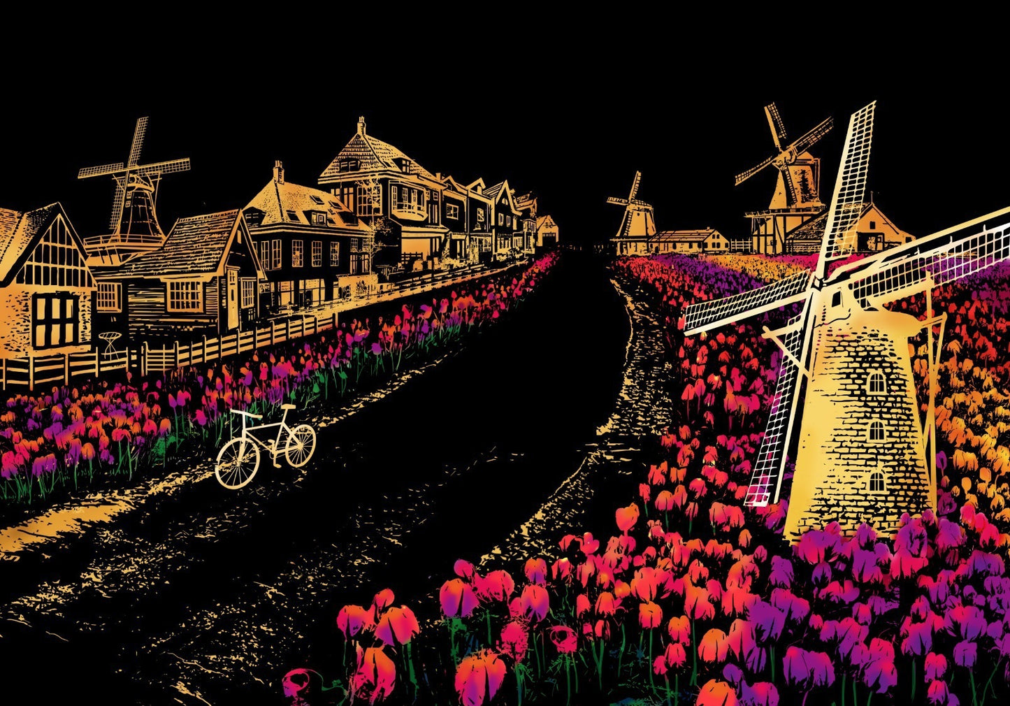 Creative City Night Scene Scratch Painting