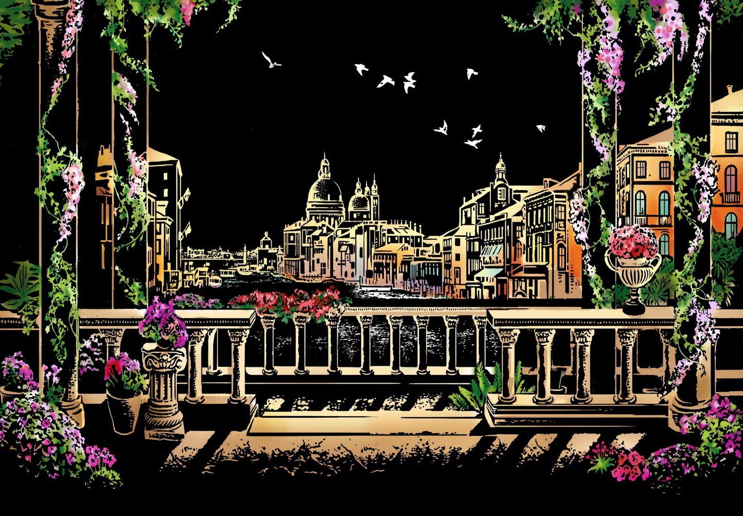 Creative City Night Scene Scratch Painting