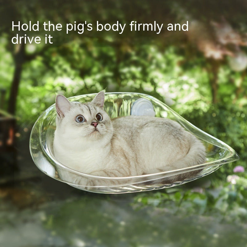 Elevated Cat Hammock for Window Views and Sunbathing