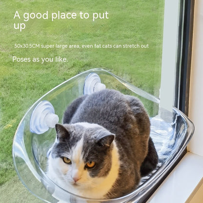 Elevated Cat Hammock for Window Views and Sunbathing