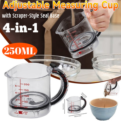 4-in-1 Adjustable Measuring Cup for Easy Cooking Prep
