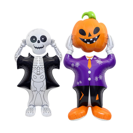 3D Pumpkin Skeleton Balloon