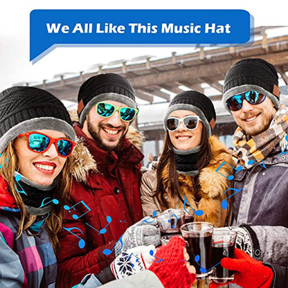 Earphone Music Hat Plus Velvet Warm Bluetooth Hat