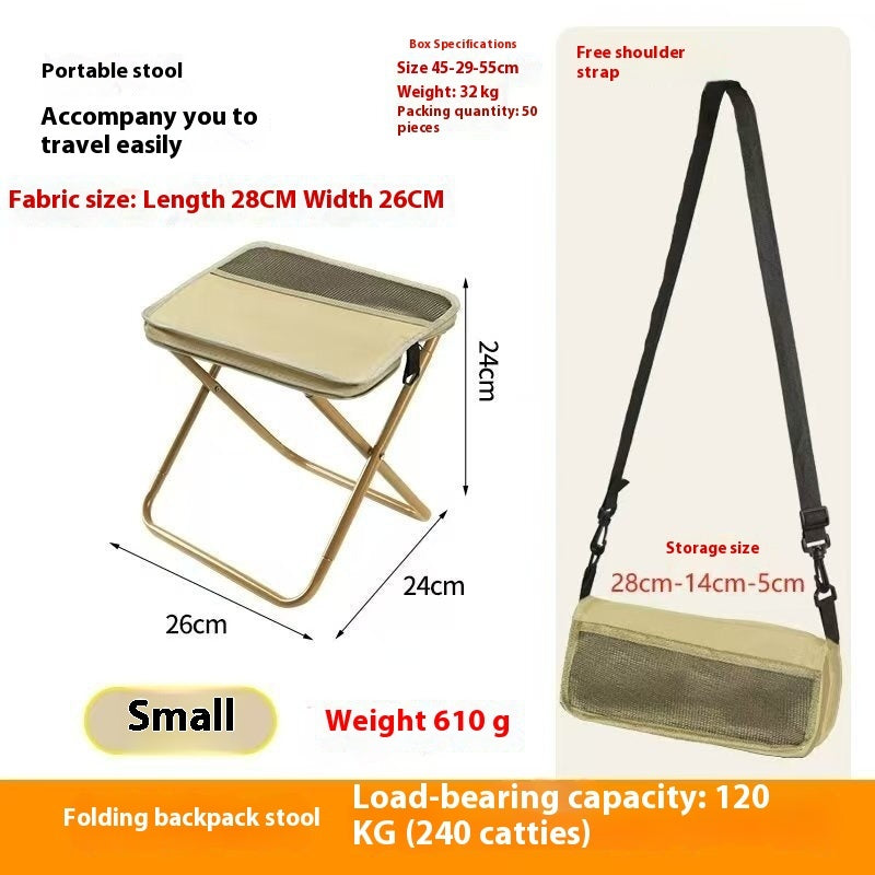 Outdoor Backpack Handbag Folding Chair Leisure Portable Pocket