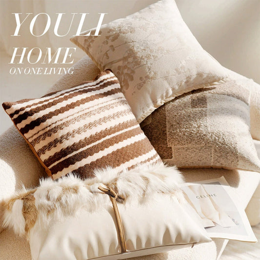 Chic Linen Nordic Throw Pillows with Tassels for Your Home