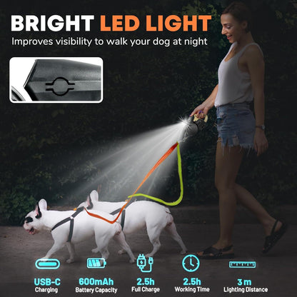 Walk Two Dogs Easily with Our Retractable Double Leash