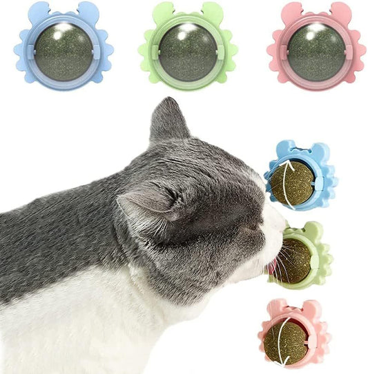 Rotatable Catnip Ball Toy – Chew, Lick, and Clean Teeth!