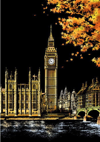 Creative City Night Scene Scratch Painting
