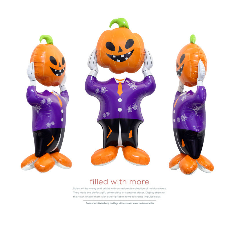 3D Pumpkin Skeleton Balloon
