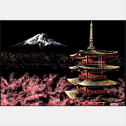 Creative City Night Scene Scratch Painting
