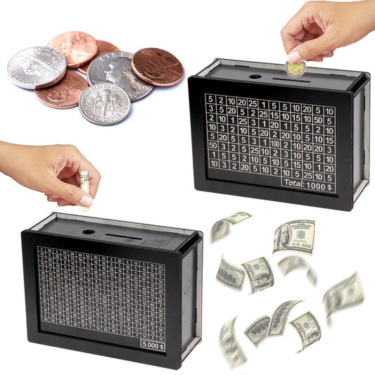 Black Coin Bank Wooden Piggy Bank Coin Bank