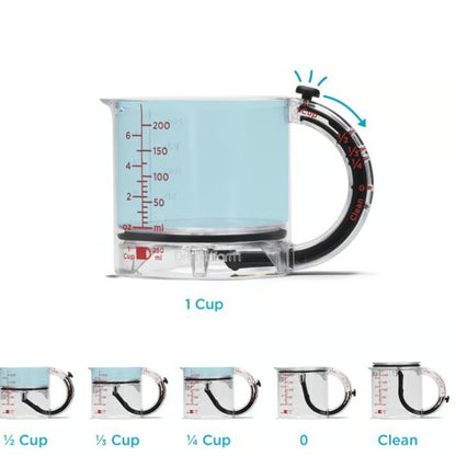4-in-1 Adjustable Measuring Cup for Easy Cooking Prep