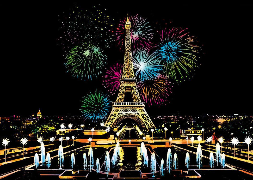 Creative City Night Scene Scratch Painting