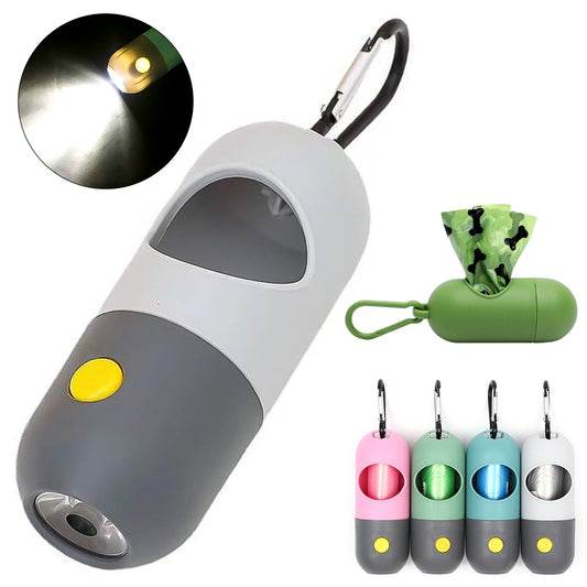 Nighttime Walks Made Easy with LED Pet Waste Bag Holder