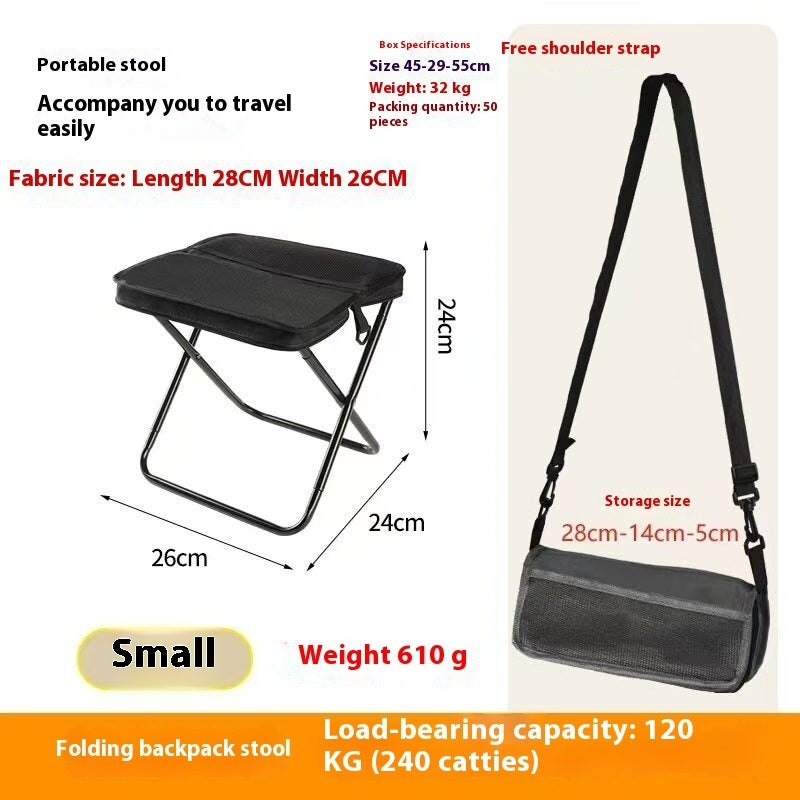 Outdoor Backpack Handbag Folding Chair Leisure Portable Pocket