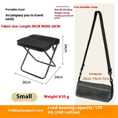 Outdoor Backpack Handbag Folding Chair Leisure Portable Pocket
